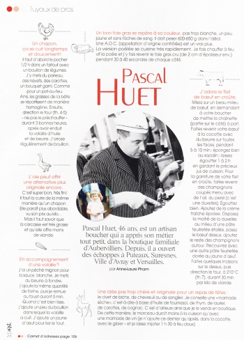 Pascal Huet, Artisan boucher
